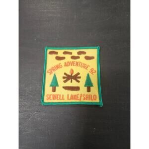 Vintage 1992 Sewell Lake/Shilo Spring Adventure Camp Patch Scouts Camping Canoe